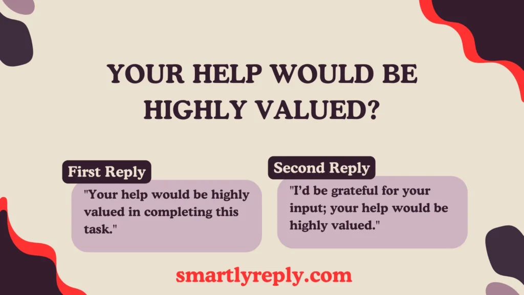 Your Help Would Be Highly Valued