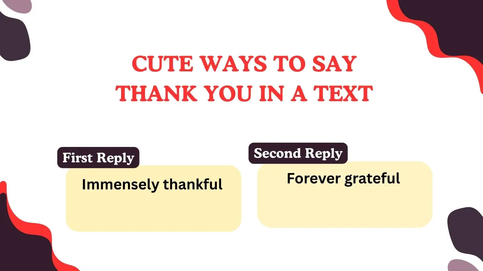 Cute Ways to Say Thank You in a Text